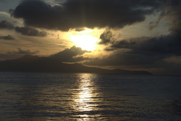 Sunrise at the beach of Mabini Batangas Philippines