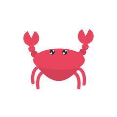 marine life, red crab cartoon sea fauna animal