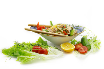 fresh salad on a plate