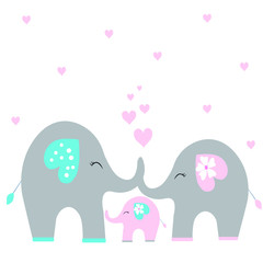 cute elephant family