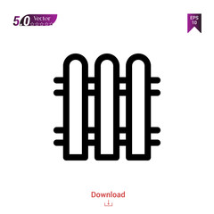 Outline fence icon. fence icon vector isolated on white background. Graphic design, material-design, spring icons, mobile application, logo, user interface. EPS 10 format vector