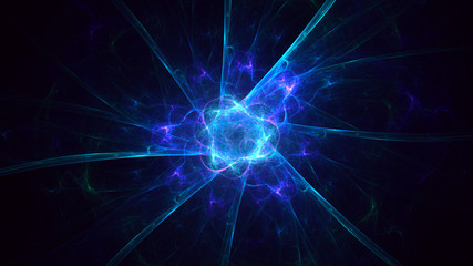 Fractal 3D rendering abstract and shiny background