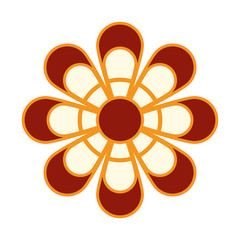 beutiful flower garden isolated icon