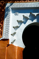 detail of architecture in moroccan building 