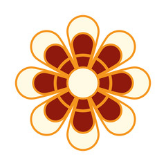 beutiful flower garden isolated icon