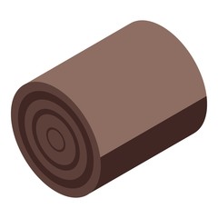 Tree stump section icon. Isometric of tree stump section vector icon for web design isolated on white background
