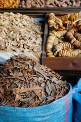 assortment of seed stall sold in market in the médina of marrakech