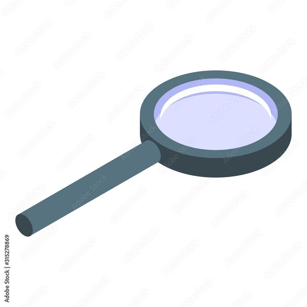 Poster magnifier icon. isometric of magnifier vector icon for web design isolated on white background
