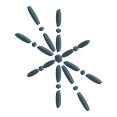 Modern radiation icon. Isometric of modern radiation vector icon for web design isolated on white background