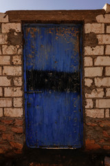 Siwa Oasis, Egypt A blue door.