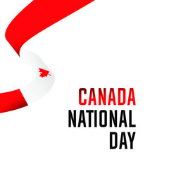 Canada national day poster design illustration
