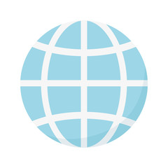 world planet map icon on white background