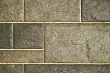 Fototapeta premium Grey and Brown Shades Brick Texture Pattern Wall Design For Background