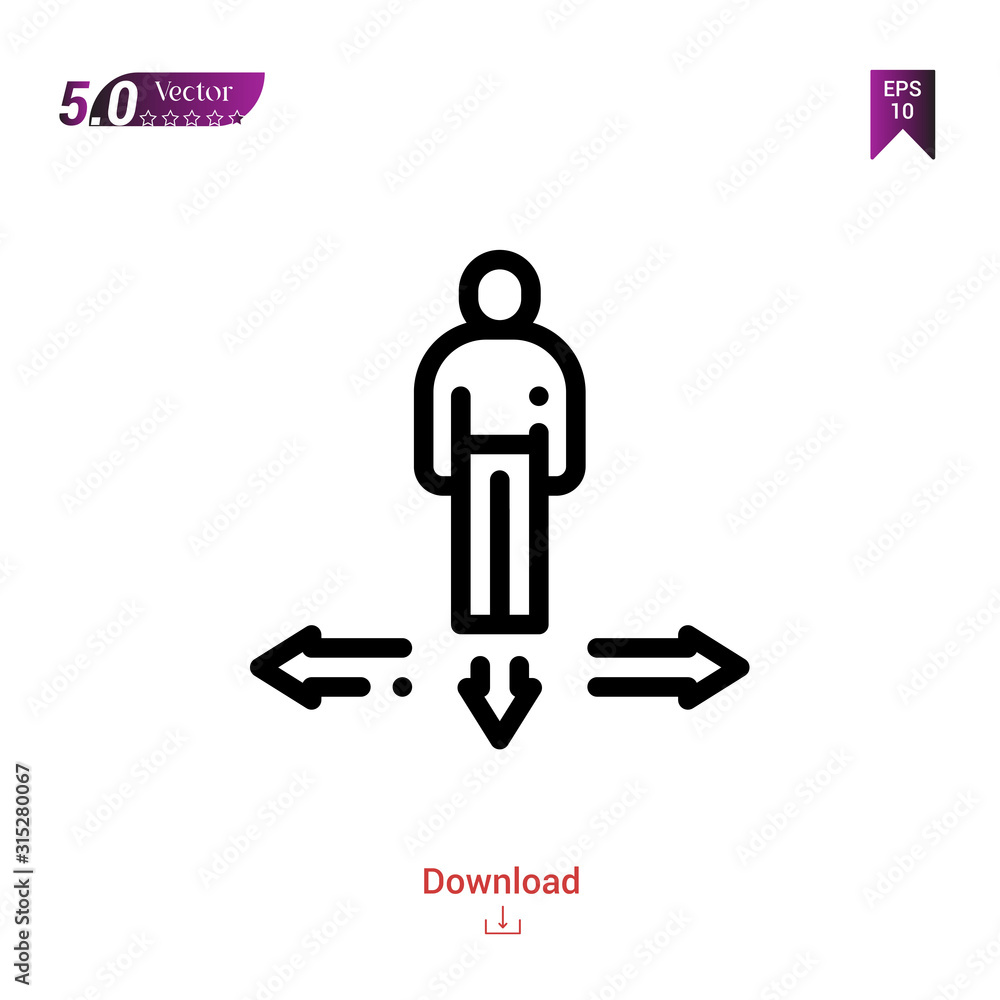 Poster outline choose icon. choose icon vector isolated on white background. graphic design, material-desig