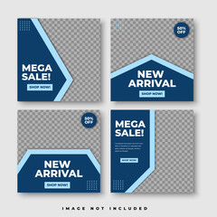 Editable Post Template Social Media Banners for Digital Marketing. Promotion Brand Fashion. Stories. Vector Illustration