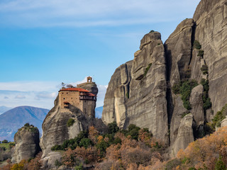 Fototapeta na wymiar The Monastery of Meteora Greece. sandstone rock formations.