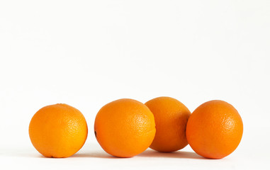 orange fresh juicy oranges isolated on white background