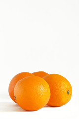 orange fresh juicy oranges isolated on white background