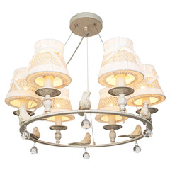 Chandelier in vintage style isolated on white background