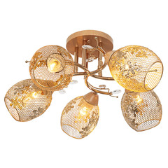 Chandelier in vintage style isolated on white background