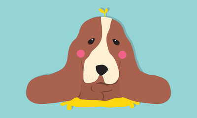 Cute Hush puppies dog cartoon vector