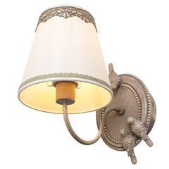 Wall lamp in vintage style on an isolated white background.