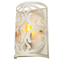 Wall lamp in vintage style on an isolated white background.