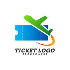 Airplane Ticket logo design concept vector, Travel Ticket logo Template, Creative design, Icon symbol