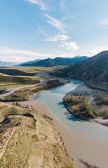 The view from the heights of the confluence of the two rivers