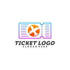 Airplane Ticket logo design concept vector, Travel Ticket logo Template, Creative design, Icon symbol