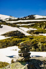 Mountains landscape. Route Aurlandsfjellet Norway