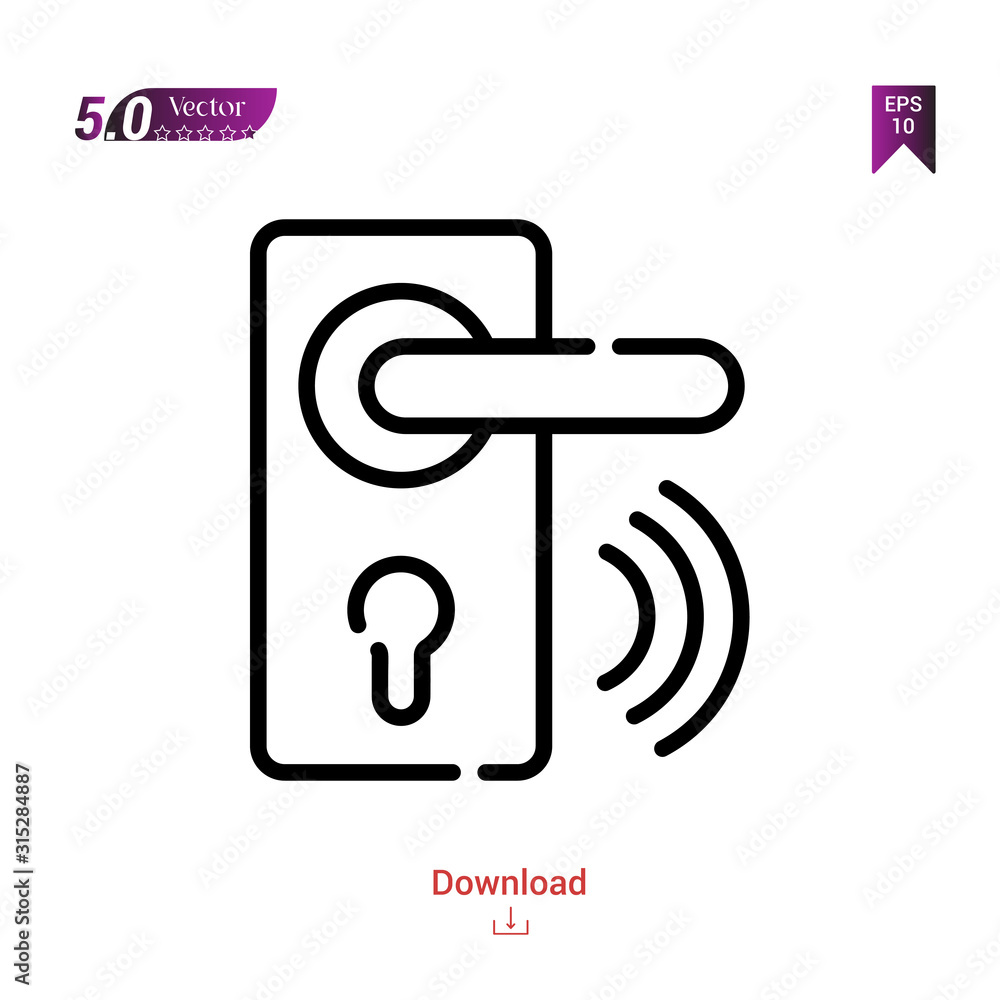 Poster outline handle icon. handle icon vector isolated on white background. graphic design, material-desig