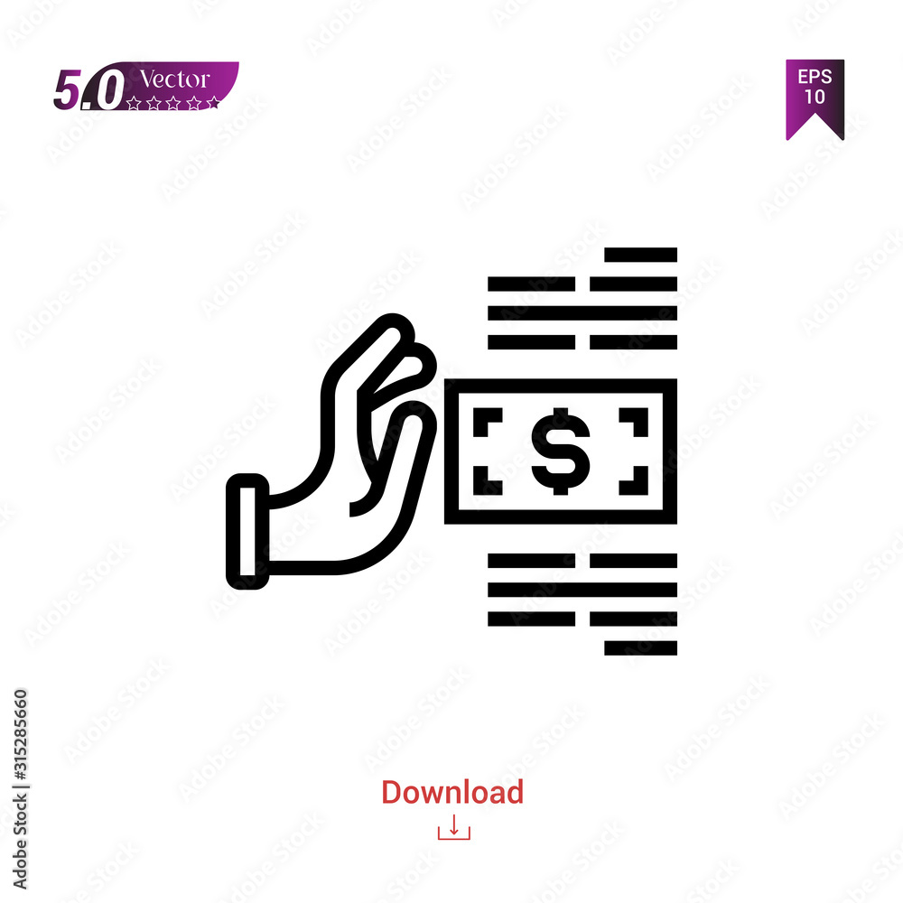 Poster outline refuse icon. refuse icon vector isolated on white background. graphic design, material-desig