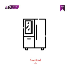Outline refrigerator icon. refrigerator icon vector isolated on white background. Graphic design, material-design,smart-home icons mobile application, logo, user interface. EPS 10 format vector