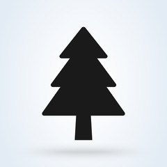 pine tree christmas, Simple vector modern icon design illustration.