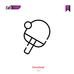 Outline ping-pong icon. ping-pong icon vector isolated on white background. Graphic design, camera-interface icons,  mobile application, logo, user interface.  UI / UX design. EPS 10 format vector