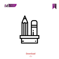 Outline pencil icon. pencil icon vector isolated on white background. Graphic design, material-design, school icons, mobile application, logo, user interface. EPS 10 format vector