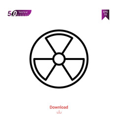 Fototapeta premium Outline nuclear icon. nuclear icon vector isolated on white background. Graphic design, material-design, nuclear element icons, mobile application, logo, user interface. EPS 10 format vector