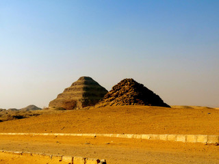 Oldest Pyramides? Desert Sand Landscape in Egypt