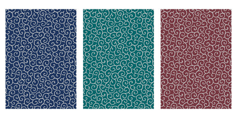 Japanese Arabesque Swirl Abstract Vector Background Collection