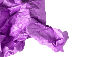 Purple crumpled paper