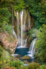 Fototapeta na wymiar Krka Plitvice National Park - Cascade - Croatie