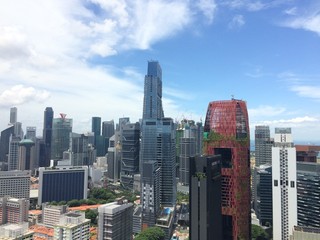 Fototapeta premium singapore city skyscrapers