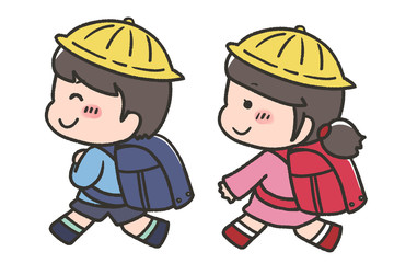 かわいい小学生の男子女子5