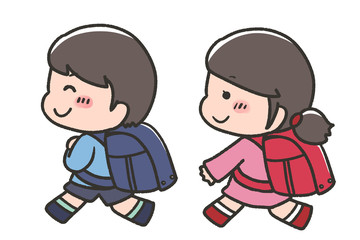 かわいい小学生の男子女子4