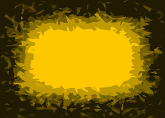 Yellow and black jagged frame