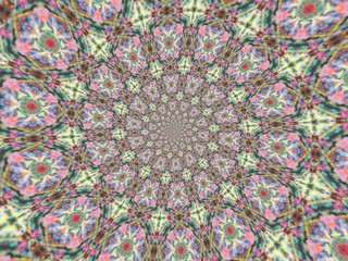 Colorful digital graphic kaleidoscope symmetry mandala style in laser light sunray trial pattern, Tie Dye , spiderweb art abstract background for art projects, banner, business,   card, 3D, template