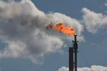 Plume pipe at the gas factory