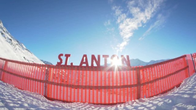 St. Anton sign in Tirol - Austria.