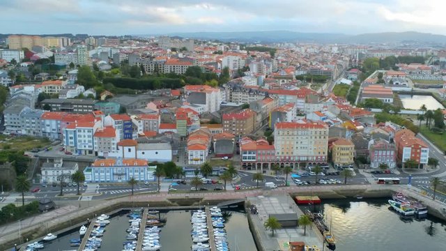 Ferrol city marina in a sunny day. Galicia, Spain